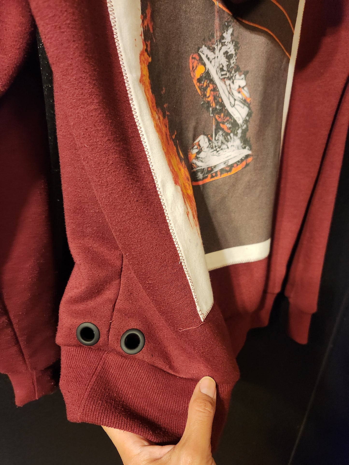 Flaming shoes hoodie