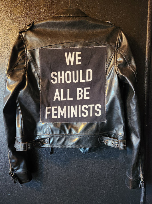 "We Should All Be Feminists" motorcycle jacket