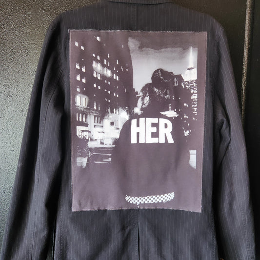 H.E.R. Pinstripe jacket