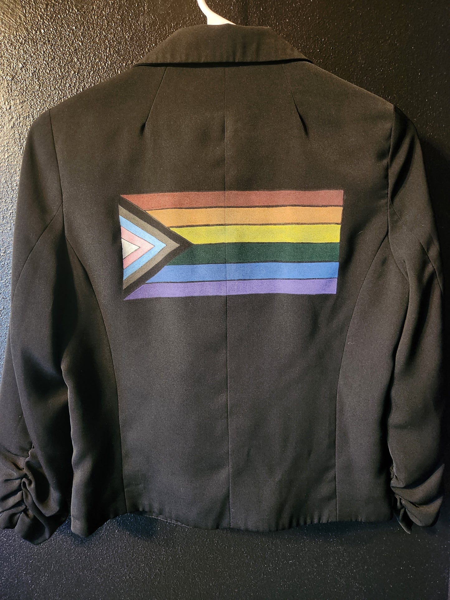 Pride flag suit jacket